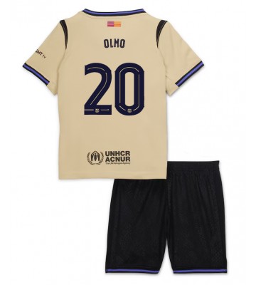 Barcelona Dani Olmo #20 Borta Kläder Barn 2025-26 Kortärmad (+ Korta byxor)